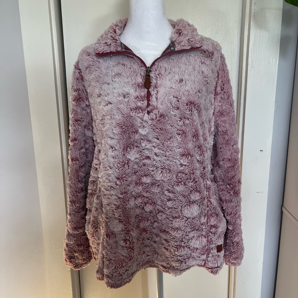 Pink Simply Southern Fluffy Quarterzip